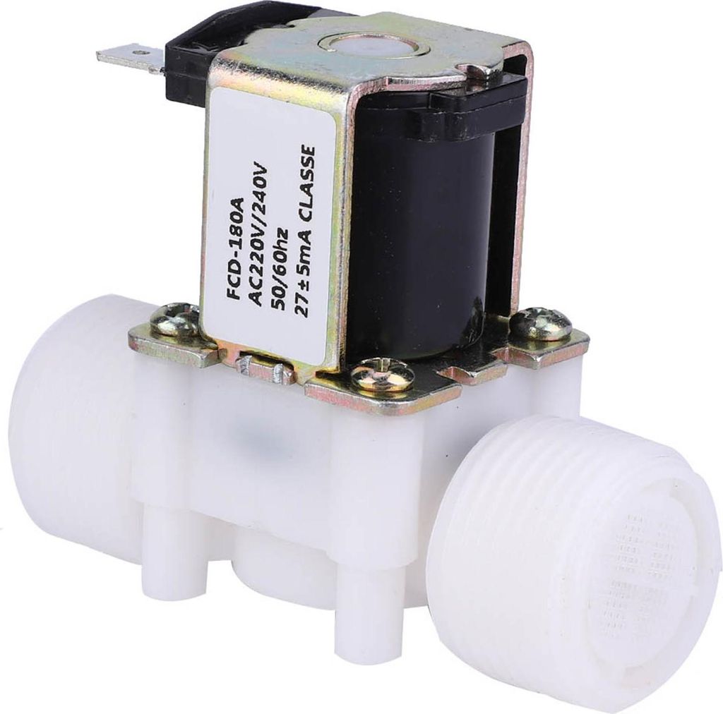 G3/4 NC Kunststoff-Elektromagnetventil, normalerweise geschlossen, Wassereinlassventil, AC 220šC240 V