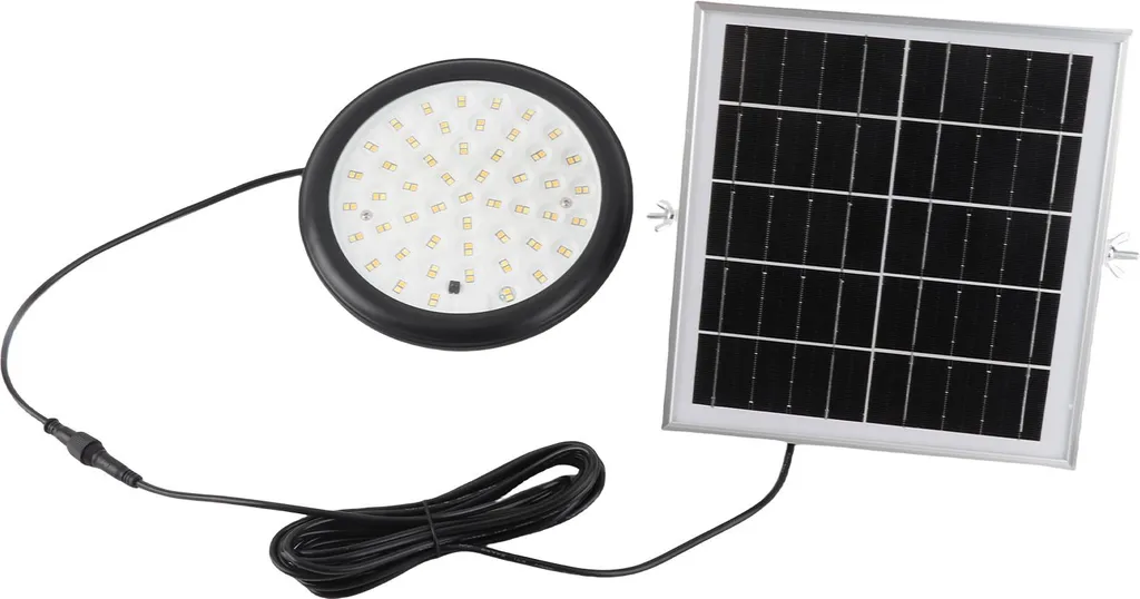Suspension Solaire de Jardin LED Design UFO pour Pergola et Terrasse Noire