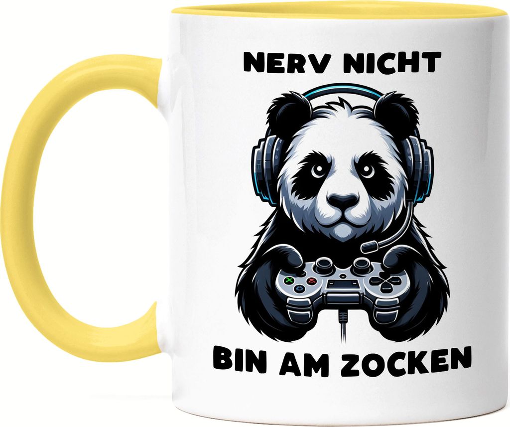 Nerv nicht Bin am zocken Koala-Bär Tasse Gelb - Geschenk für Kinder