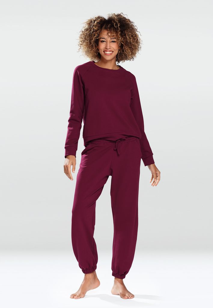 B/N TriLance Damen Sportanzug Langarm Bauchfrei Kapuzenpullover Und