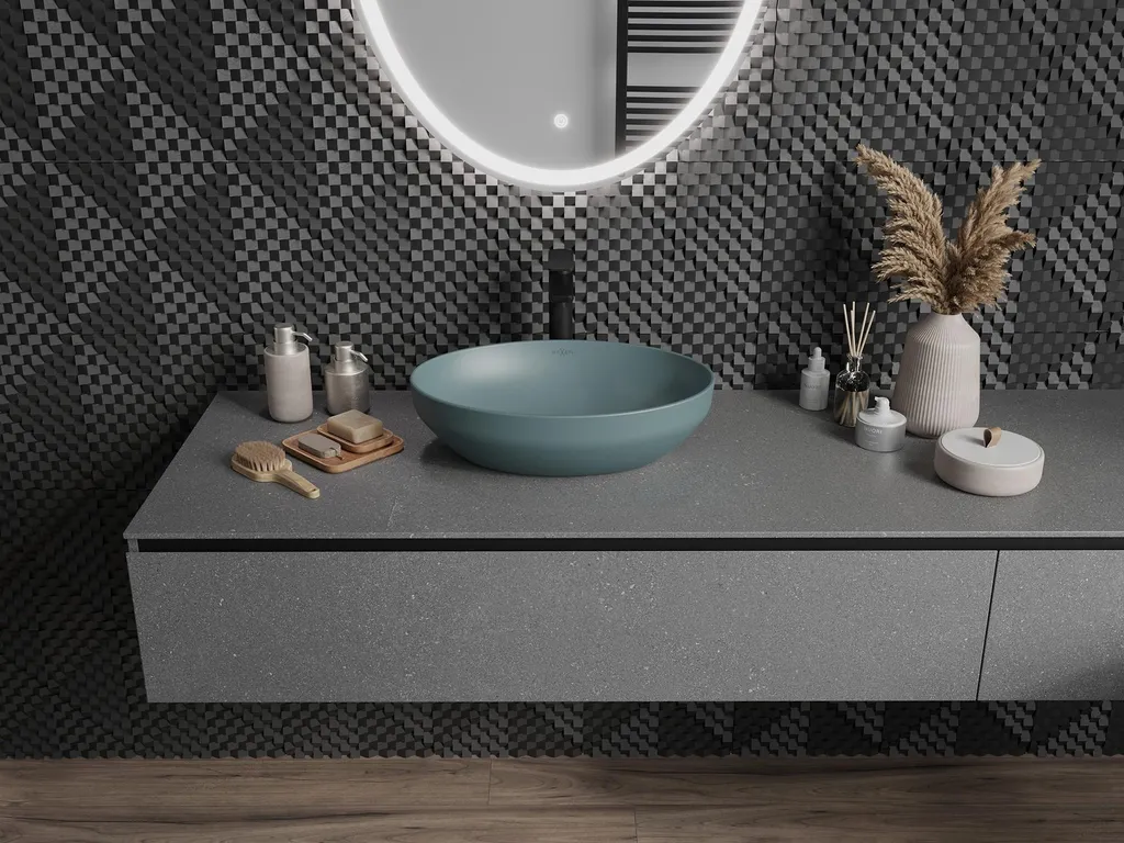 Lavabo Mexen Cornelia 50 cm Vert Pastel - Vasque à Poser Design - 5