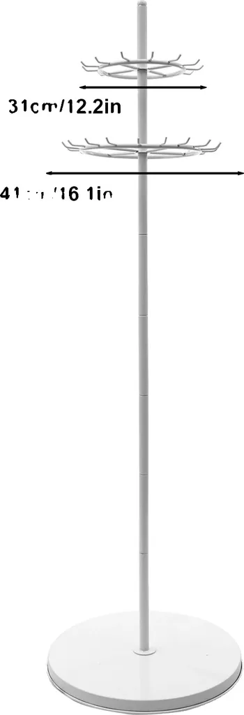 Portagioie Design Bianco 31 Ganci | Organizer Collane Doppio Livello