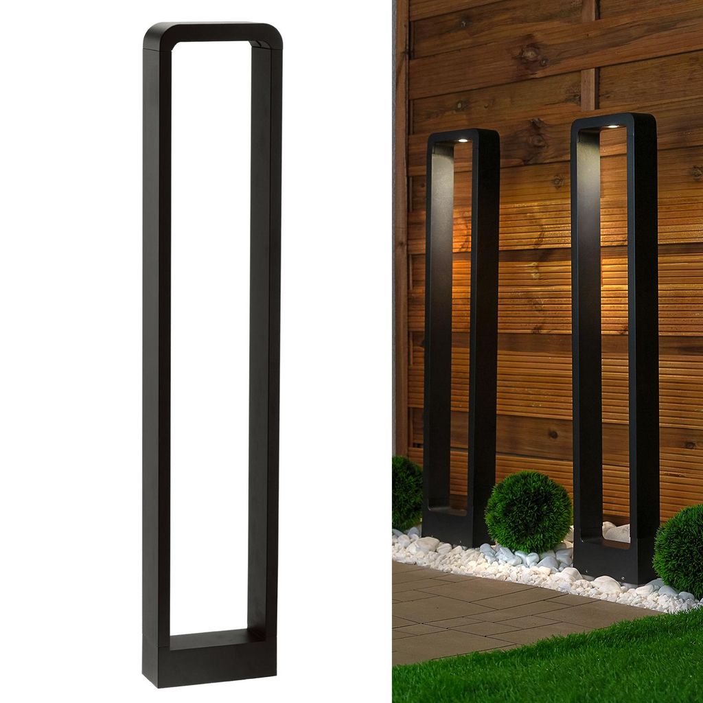 LUMILED Pollerleuchte Außenstehleuchte 80cm Stehlampe Außenleuchte Außenbeleuchtung Wegeleuchte LED IP44 spritzwasserdicht 4000K Neutralweiß