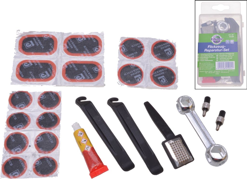 Súprava na opravu bicyklov, 24 kusov. Obrázok produktu 