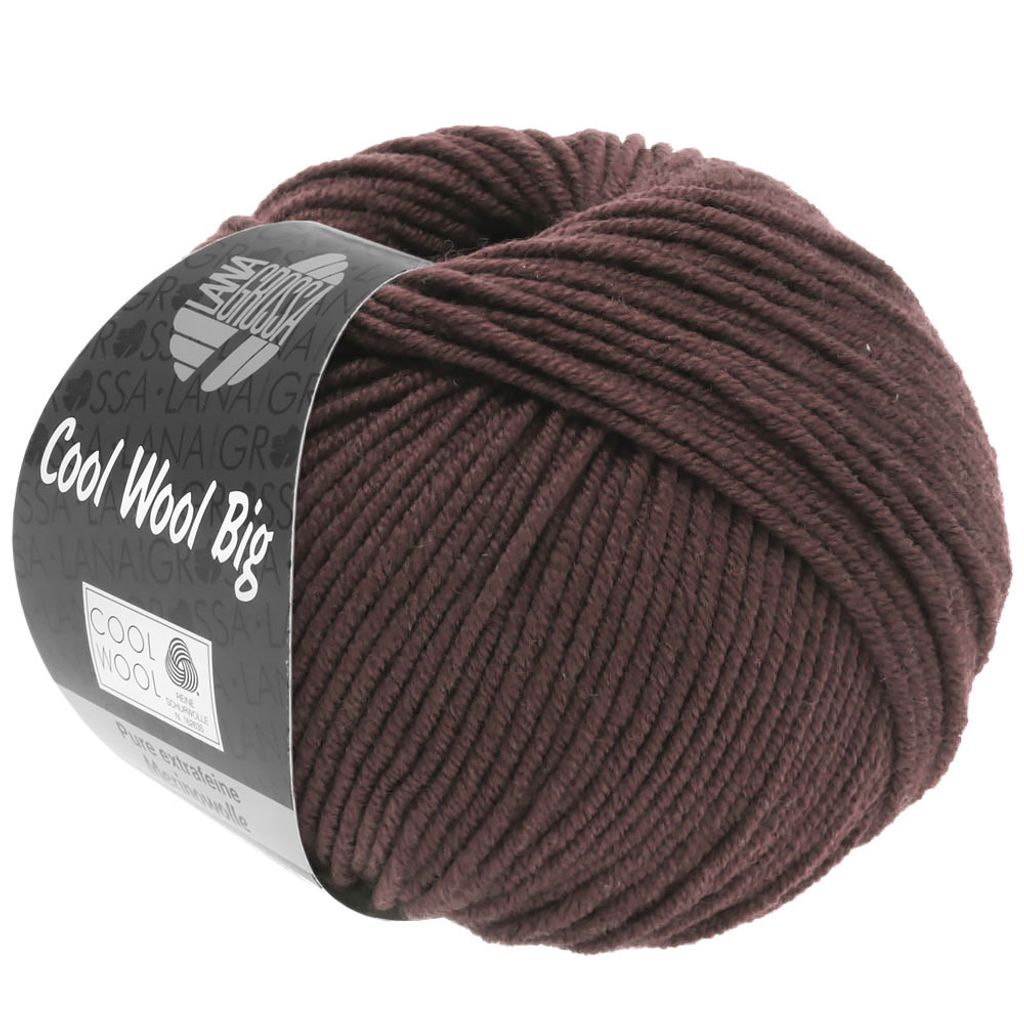 LANA GROSSA COOL WOOL BIG UNI - Farbe: 964 Marone