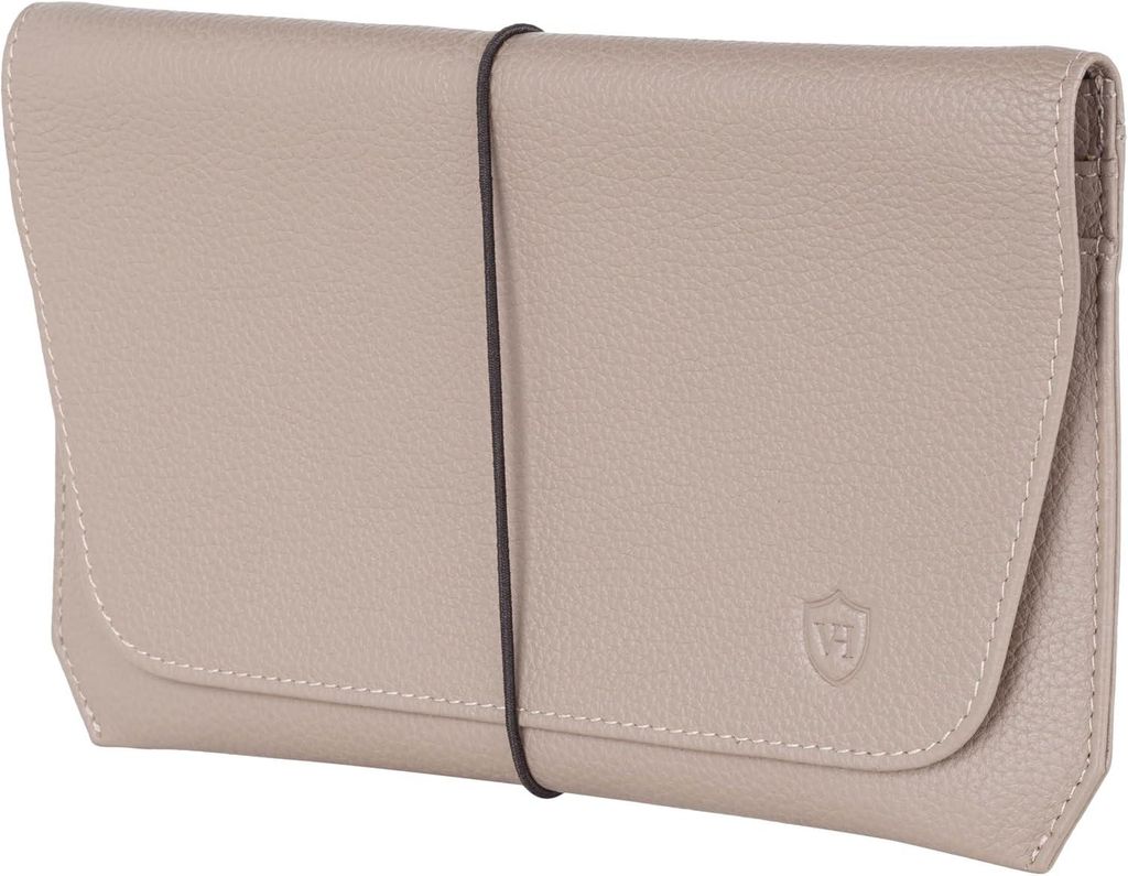 Hochwertige Reisepasshülle aus echtem Nappaleder mit RFID NFC Schutz, Reise Organizer mit Kartenfächern, Passport Wallet für Damen und Herren