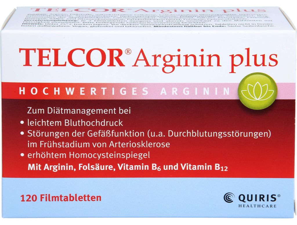 Telcor Arginin, comprimidos recubiertos, 120 comprimidos Imagen del producto 