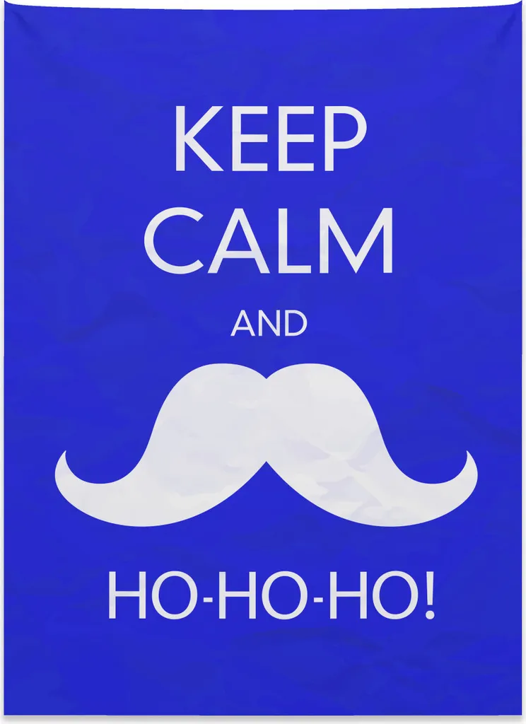 Abakuhaus Arazzo Natale Ho Ho Ho 110x150cm - Decorazione Rosso Cocco