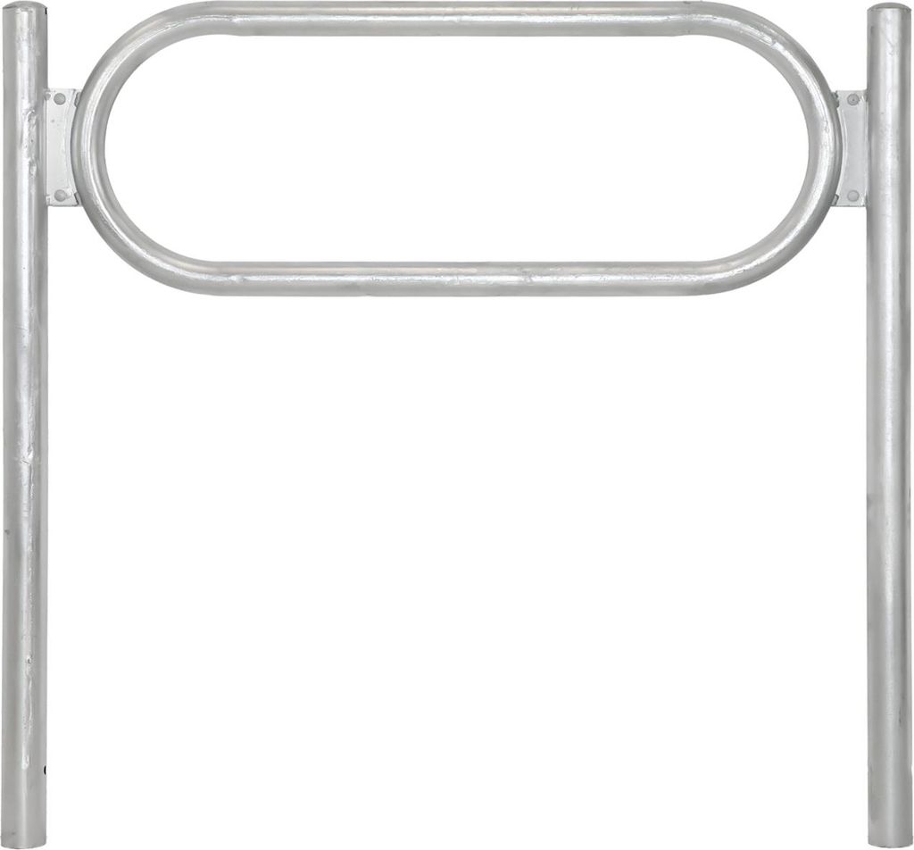 Fahrradanlehnbügel 115 x 124 cm Stahl feuerverzinkt Ø 60 mm Einbetonieren Fahrradständer Parker grau Typ O