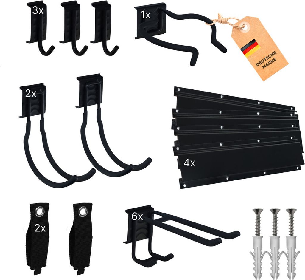 Dönges Wandhalterung Garage 4 Paneele á 40cm inkl. 12 Wandhaken JD152558