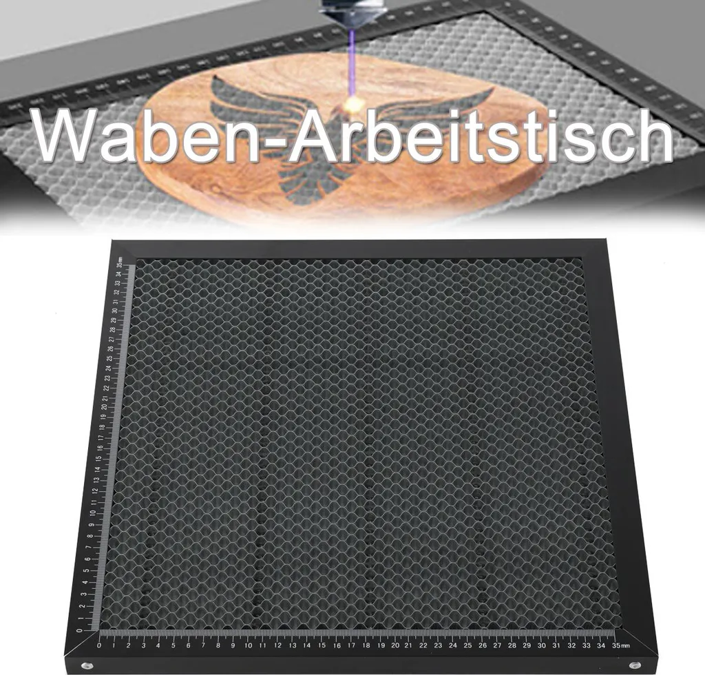 Plan de Travail Laser 400mm en Aluminium et Fer, Structure Alvéolée - 5
