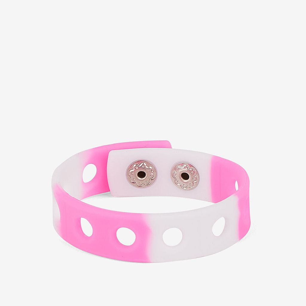 COQUI BRACELET Pink and white bracelet 18 cm + amulet 18 cm