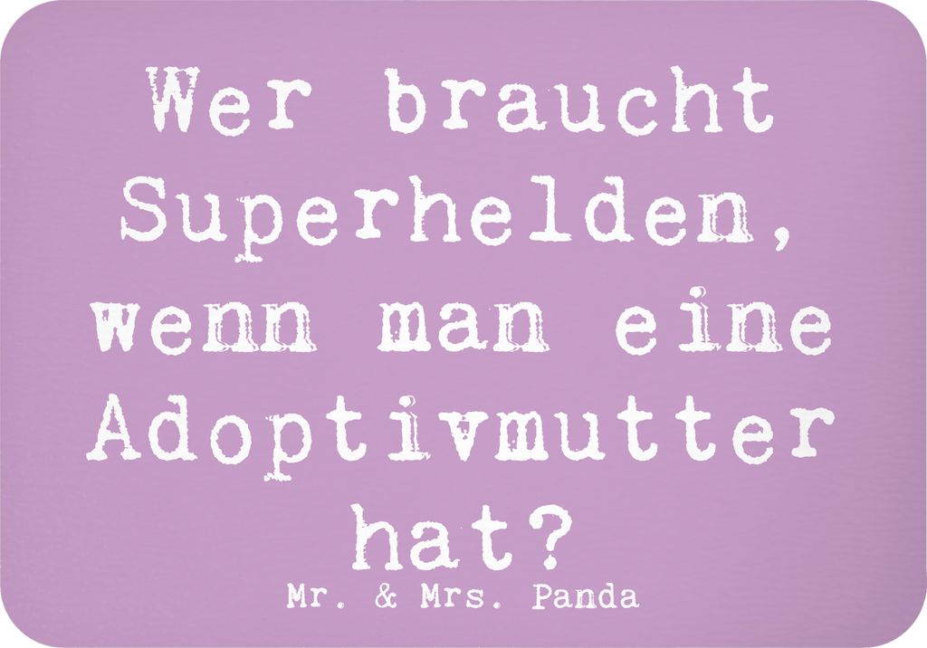 Mr. & Mrs. Panda magnet Spruch Adoptivmutter Heldin - Lavendeltraum - Geschenk, Jubiläen, Familie, whiteboardmagnet, Notizhalter, einzigartige Des...
