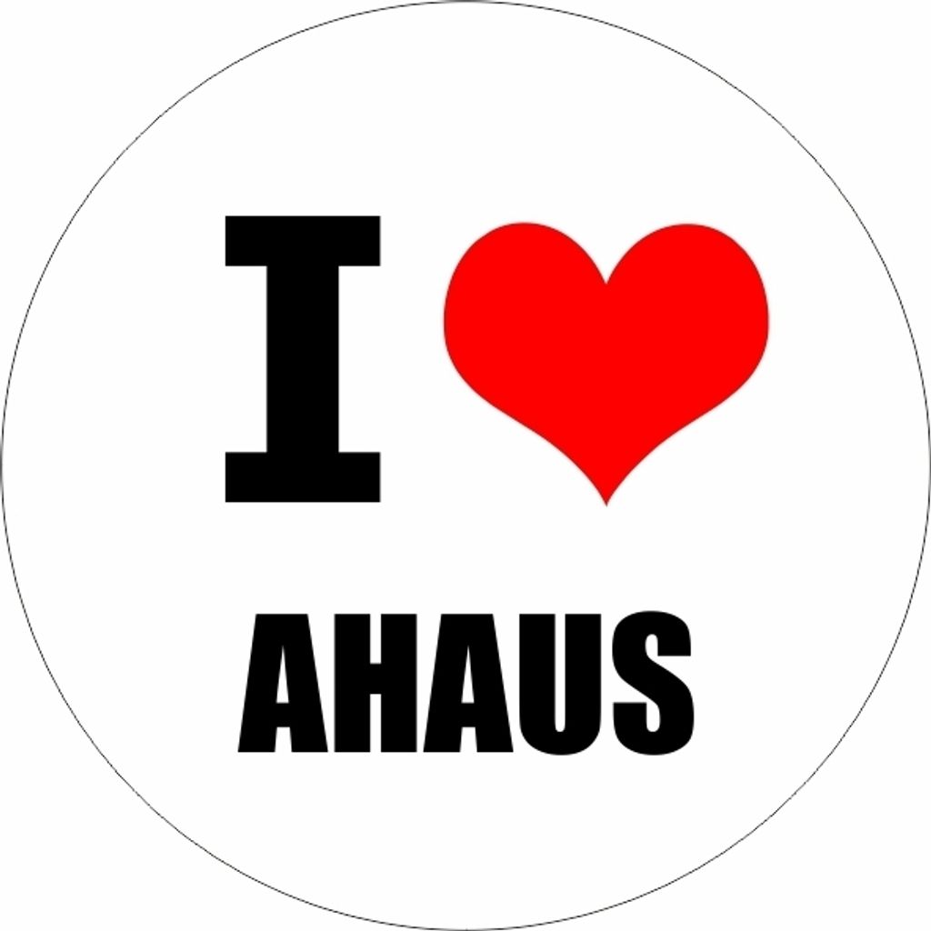 Kiwistar - Autoaufkleber - 8x8 cm - außen klebend - I love Ahaus für Auto, Laptop, Fahrrad, LKW, Motorrad Aufkleber mehrfarbig JDM Decal Sticker ...