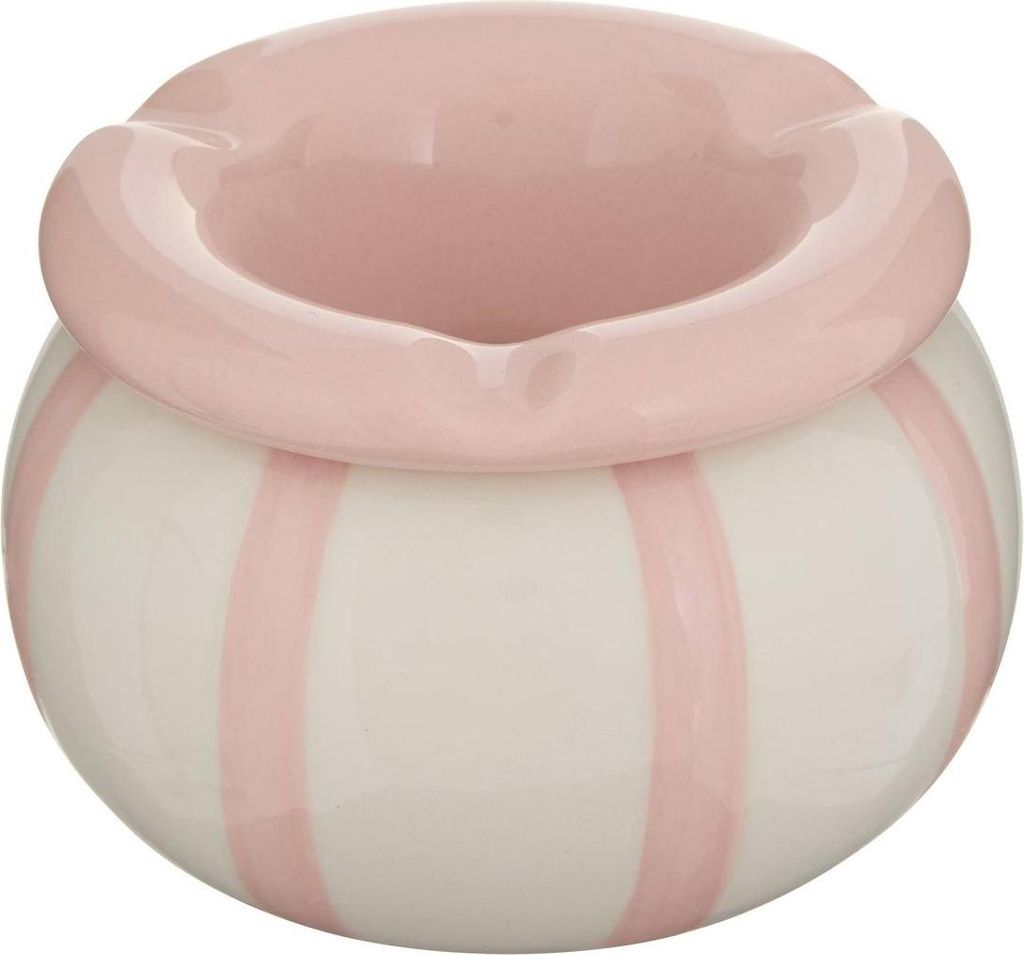 Gestreifter aschenbecher della pasta 9x9x6cm  - Atmosphera Produktbild 