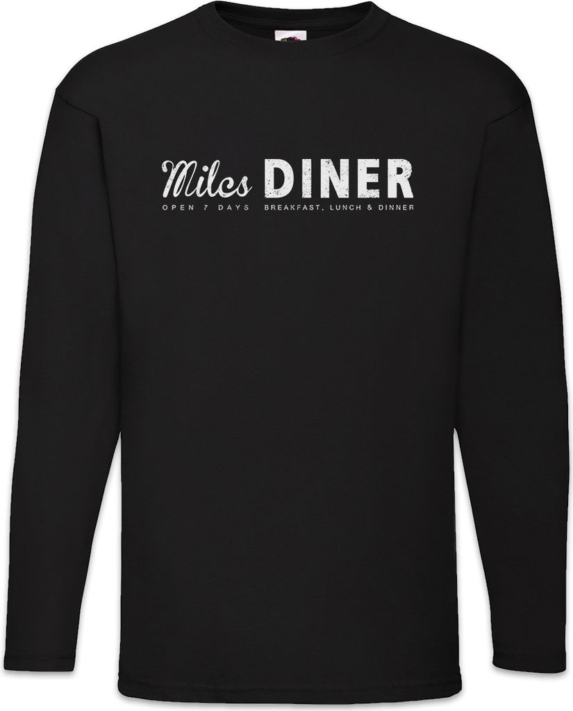 Urban Backwoods Miles Diner, Langarm T-Shirt, Farbe: Schwarz, Größe: 4XL