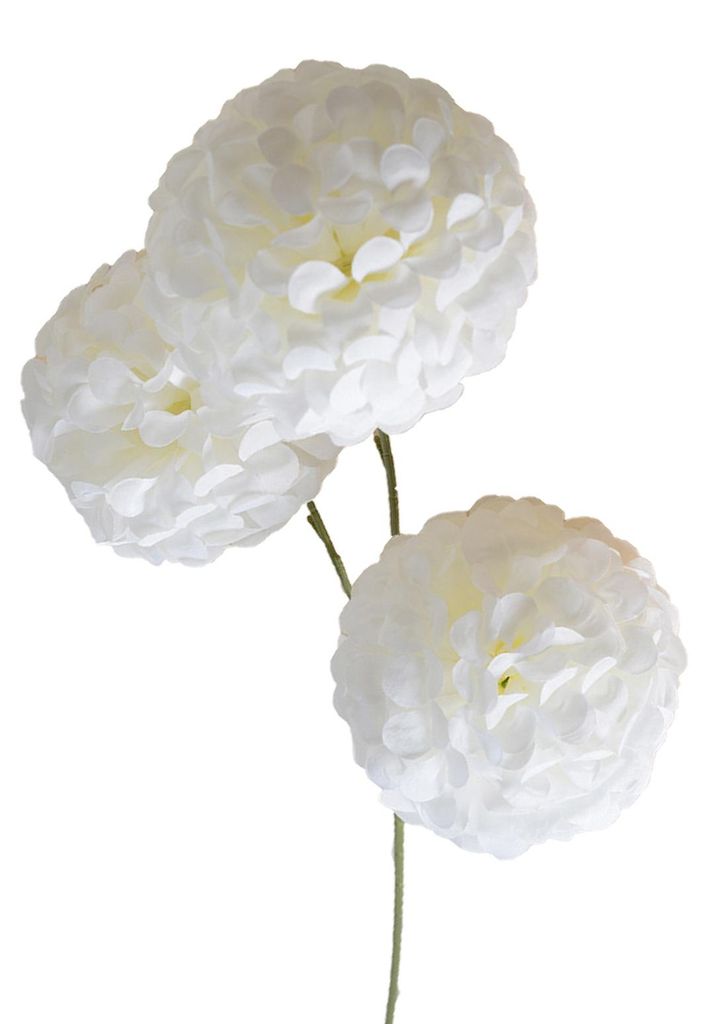 Künstliche Hortensienblüten (66 cm) mit 3 Blütenköpfen, realistische Haptik, vollblättrige Kunsthortensienblüten für Brautsträuße, Heimdek...