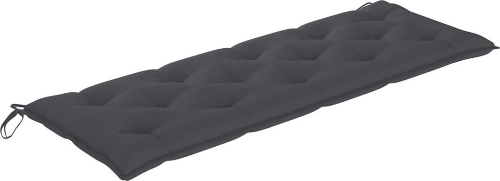 vidaXL Stapelbare Gartenbank mit Auflage 159 cm Massivholz Teak