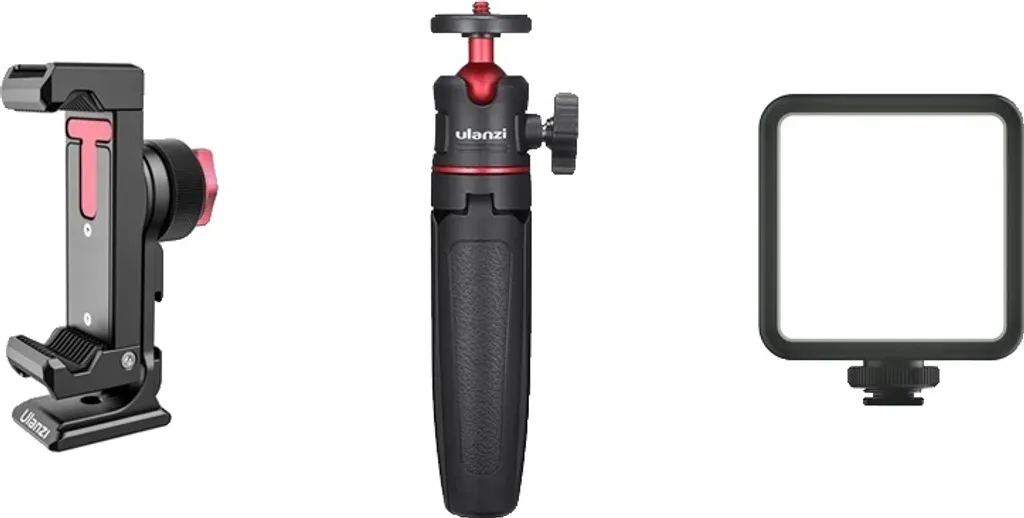 Support téléphone ST-27 pivotant 360° en alliage aluminium avec éclairage