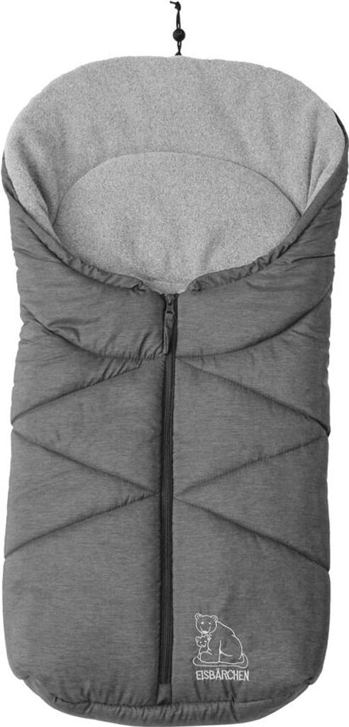 Heitmann Felle Fußsack,Serie "Eisbärchen" Farbe: Grau/Meliert 7963GM