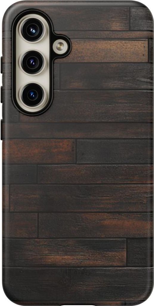 Dunkle Holzplanken-Optik – Hülle Kompatibel mit Samsung Galaxy S24