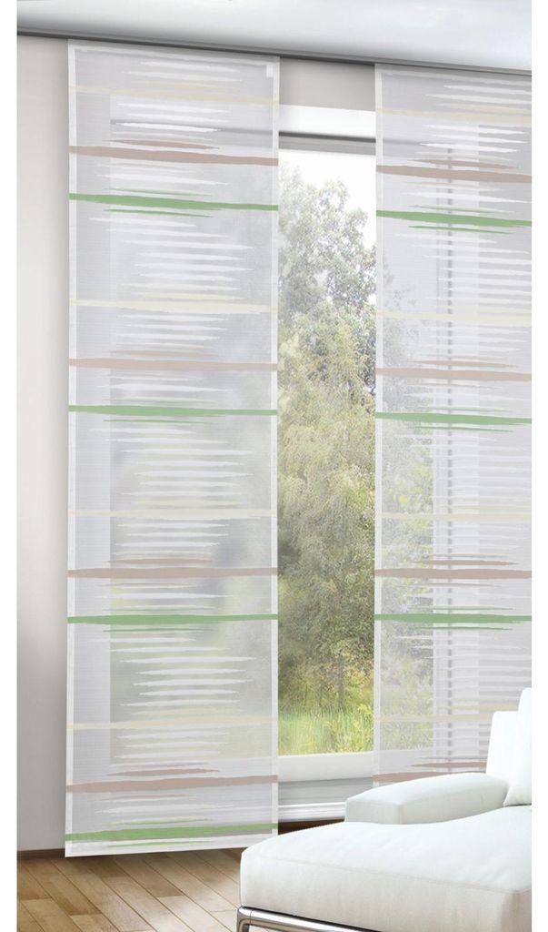 Flächenvorhang „Nike“: Größe (HxB): 245x60cm Farbe: Grün Produktbild 