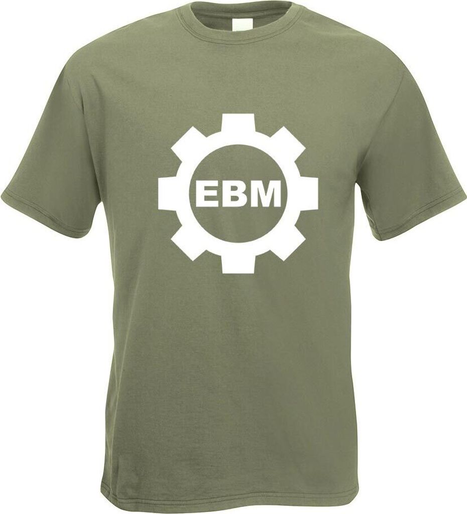Kiwistar - T-Shirt - Olive - Ebm Zahnrad Motiv Bedruckt Funshirt Design Print - mit Motiv Bedruckt - Funshirt Design - Sport - Freizeit - Herren - XXL