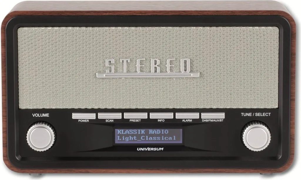 Radio Réveil DAB+ Universum DR 350-21 : Bluetooth et Stéréo pour Chambre