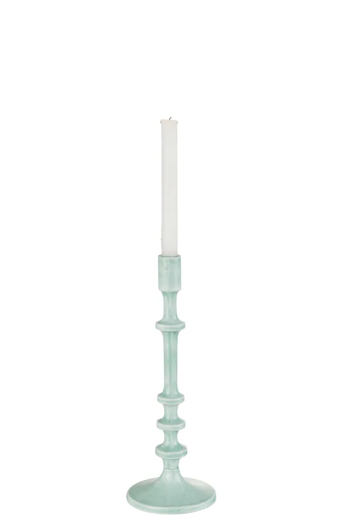 Petit Bougeoir J-Line Kla Aluminium Bleu - Support Bougie Stable