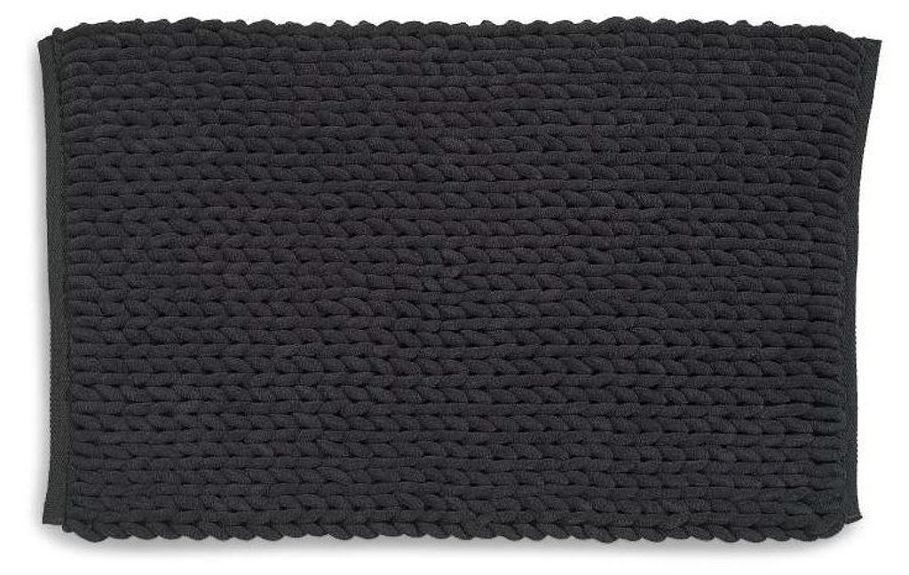 Badteppich, Badematte, 120 x 70 cm, Schwarz, Recyceltes Produktbild 
