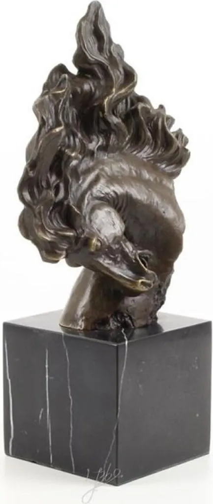 Décoration bureau luxe : Statue de cheval en bronze 30cm Casa Padrino