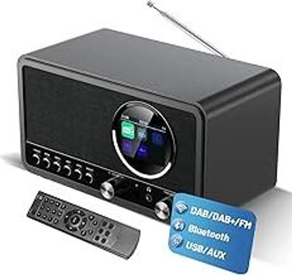 Radio Digitale da Cucina DAB+ con Telecomando e Doppia Sveglia