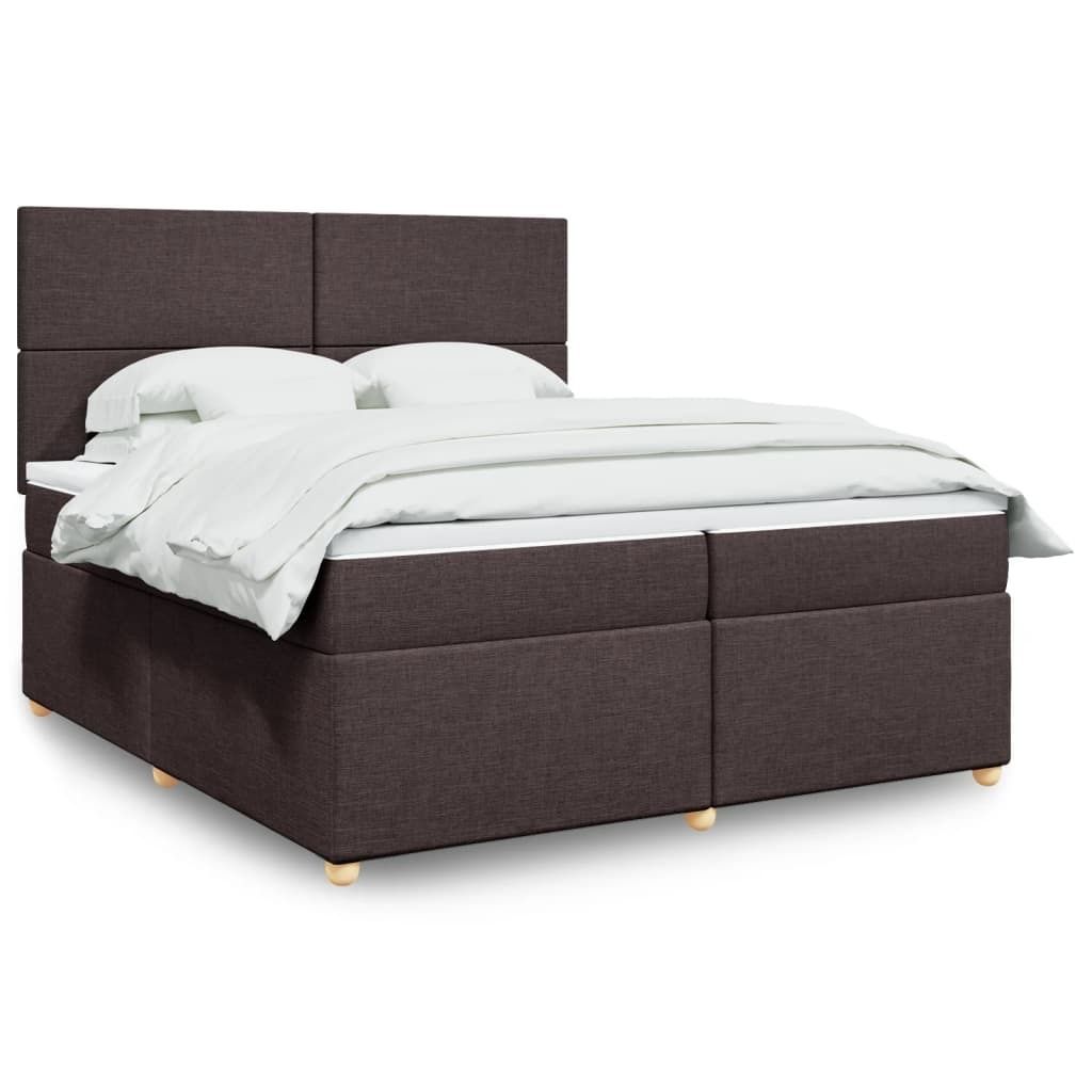 Maison Exclusive - Boxspringbett mit Matratze Dunkelbraun 200x200 cm Stoff