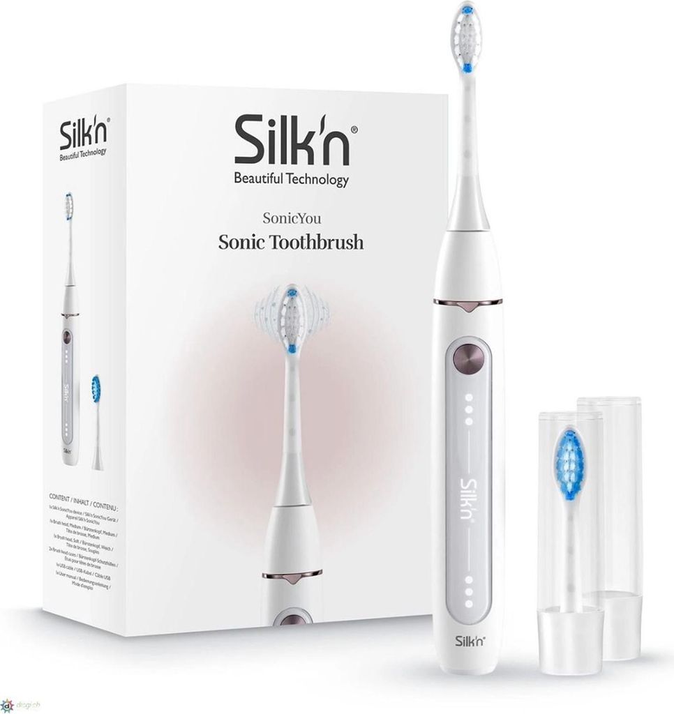 Silk'n elektrische Schallzahnbürste Zahnbürste Schallbürste SonicYou weiß
