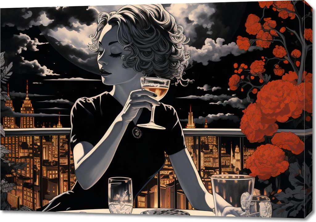 Bild 100x70cm Abendliche Toasts