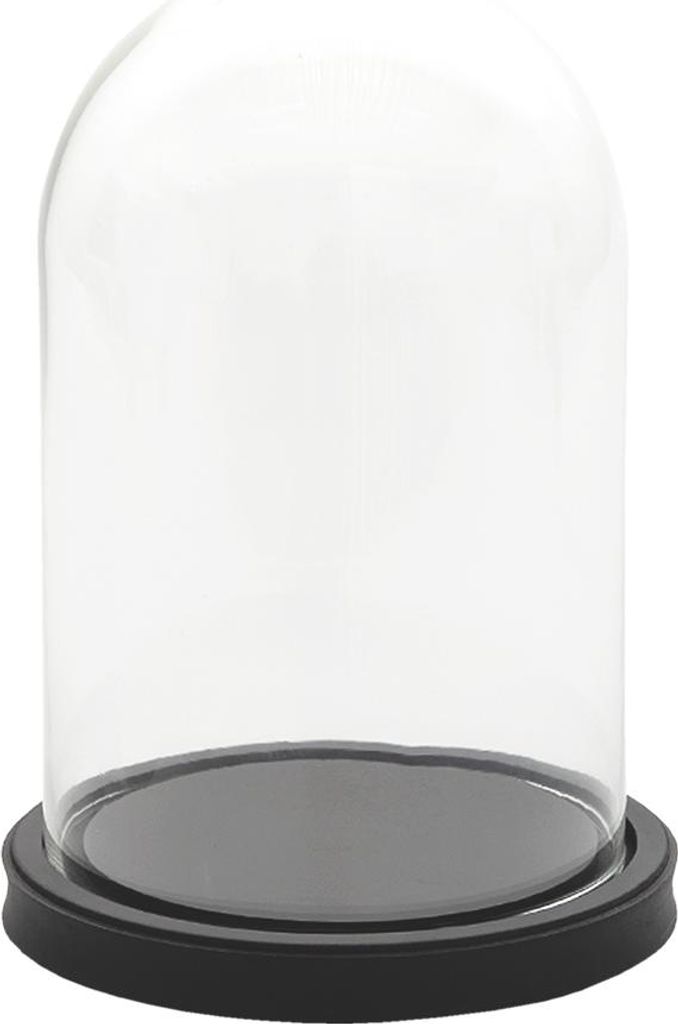 Clayre & Eef Glocke Ø 17x25 cm Schwarz Glas Produktbild 