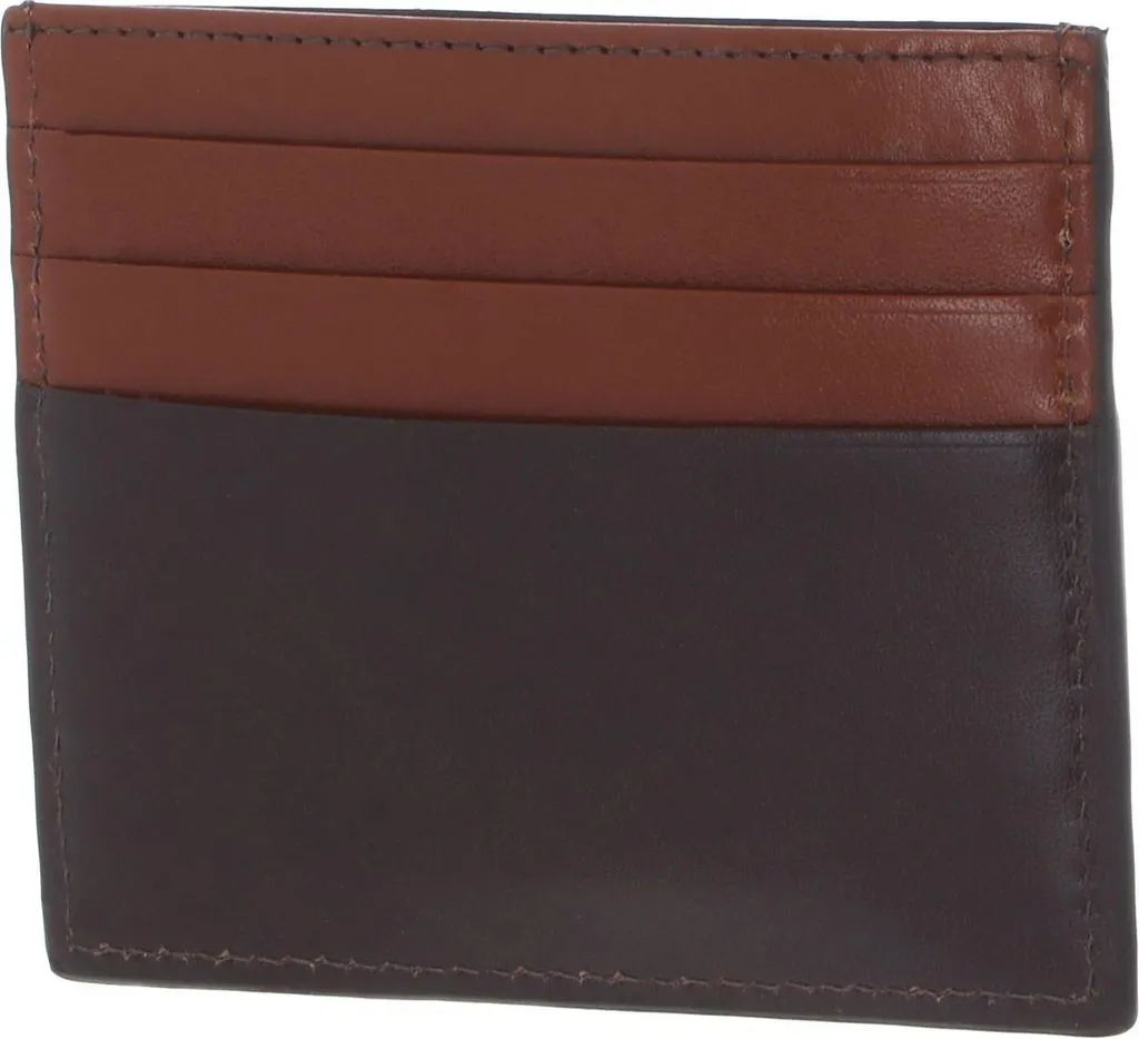 Ted Baker Pelle portacarte Raffles Embossed Corner Leather Cardholder Brown marrone