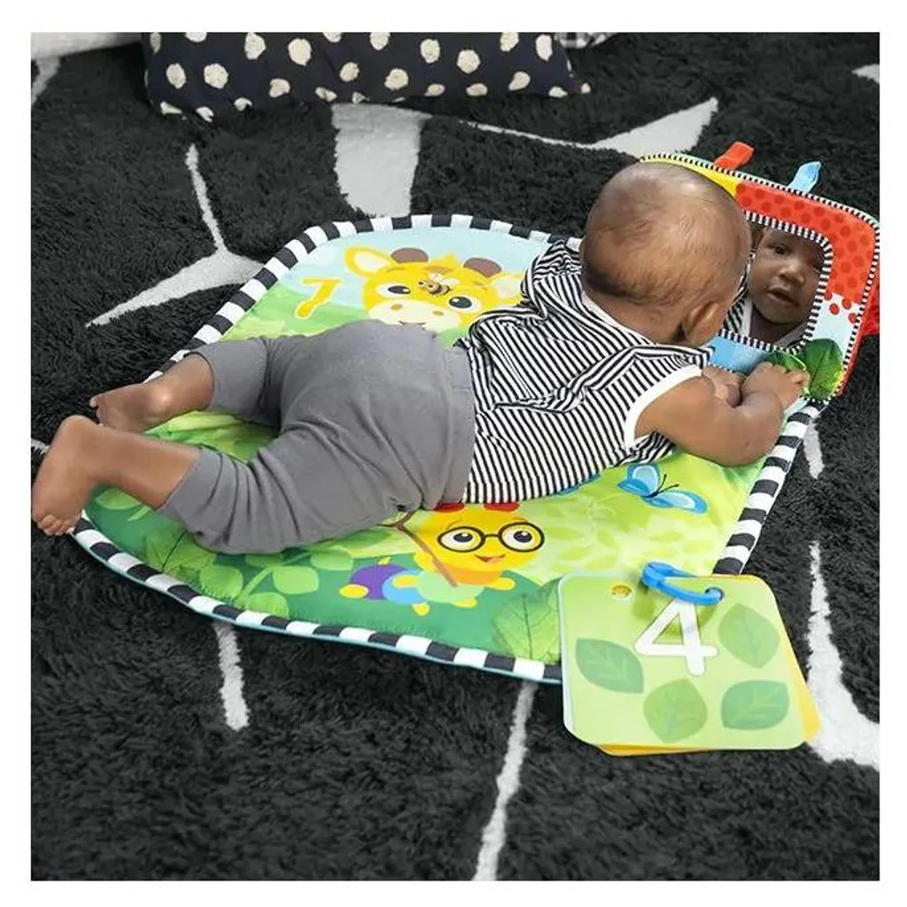 Tapis de sol Baby Einstein Discovery Garden avec miroir d'éveil bébé