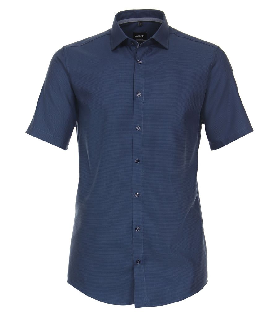 Venti - Modern Fit - Herren Kurzarm Business Hemd (634079600), Größe:40, Farbe:Blau (101)