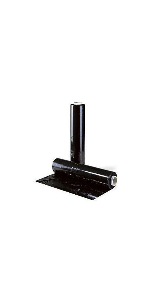 Handstretchfolie Breite 500mm Länge 300m schwarz blickdicht Stärke 23μ TRANSPAK
