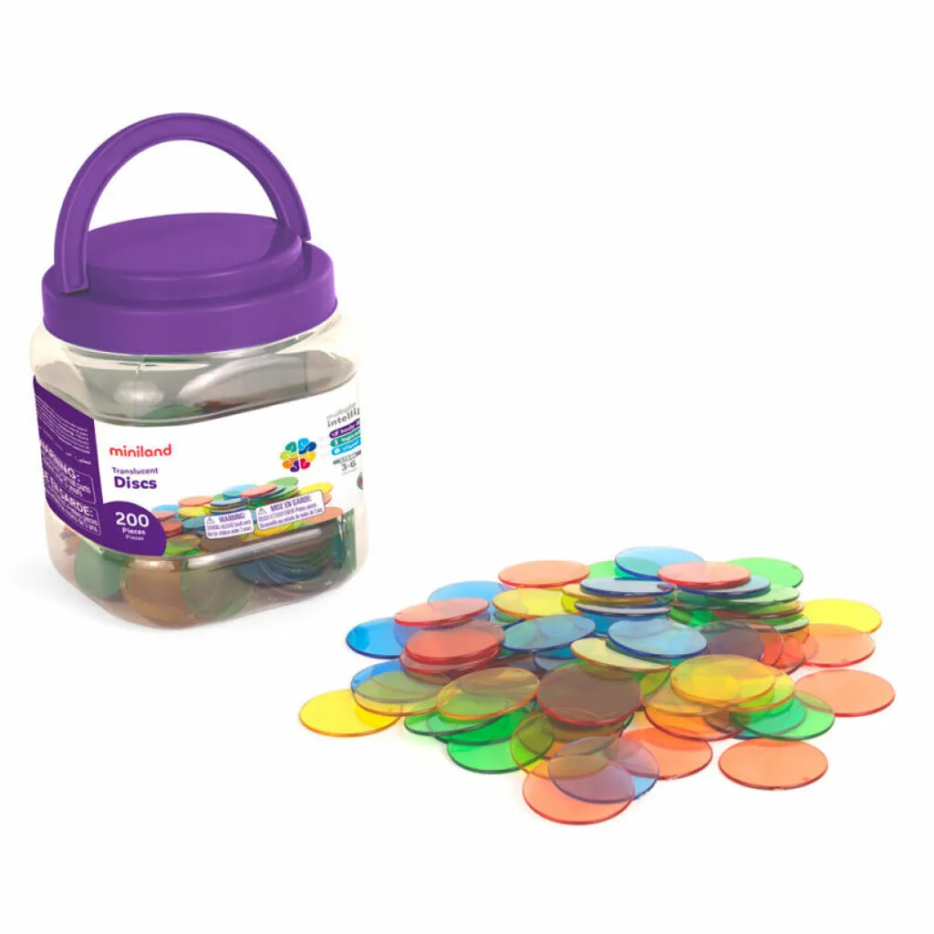 Pot de 200 disques translucides pour ne plus perdre vos jetons de calcul