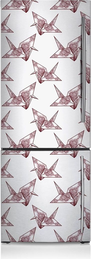 Dekoration Kühlschrank Aufkleber Magnete Küche Kühlschrankmagnete 60x205 cm - Origami-Vögel.