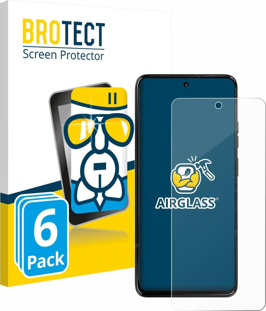 6x BROTECT Schutzglas für Motorola Moto G67 Power Schutzfolie Panzer Folie Glas Display Schutz klar