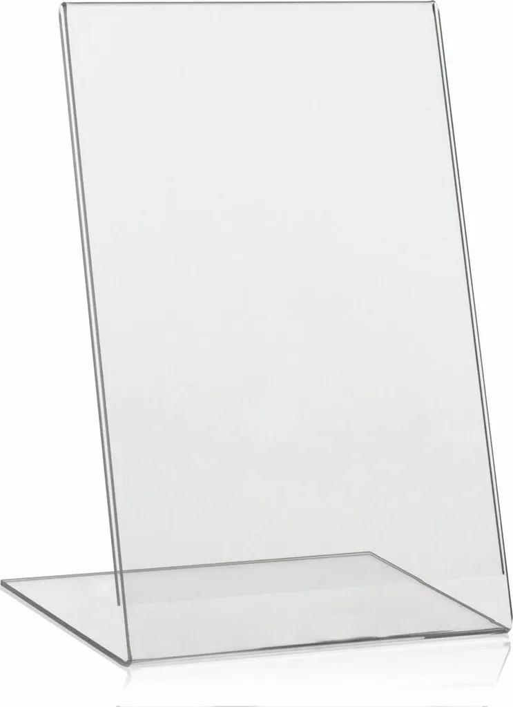 Espositore A5 in Acrilico Verticale da Banco - Trasparenza Premium