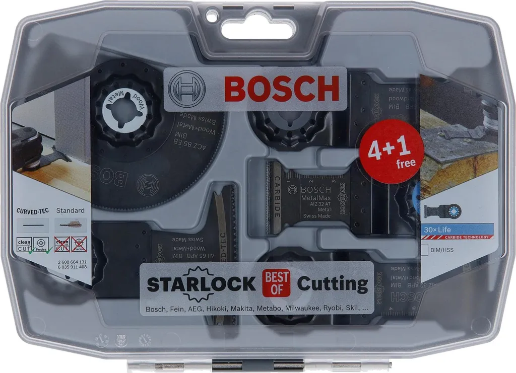 Bosch 2608664131 Starlock Set 5 Lame Multitool Professionale Taglio Legno Metallo - 33