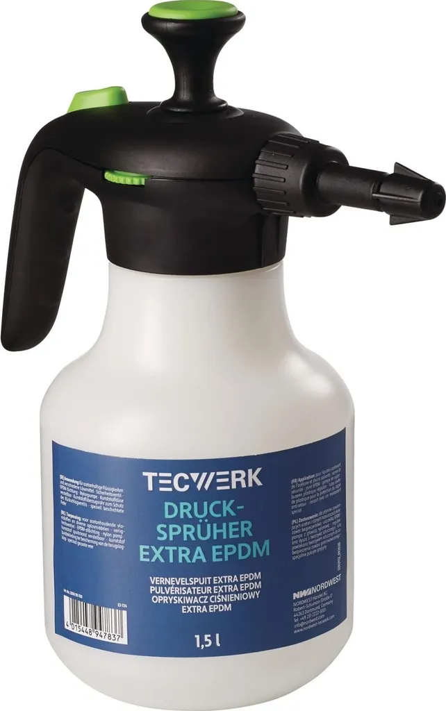 Pulvérisateur manuel 1,5 l professionnel avec joints EPDM et cuve robuste