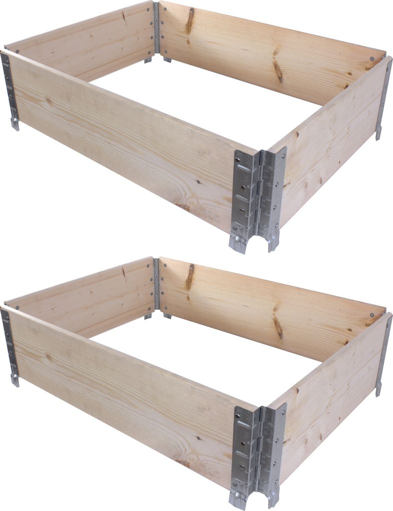 2X Palettenrahmen für Hochbeet 80 x 60 x 20 cm = halbe Produktbild 