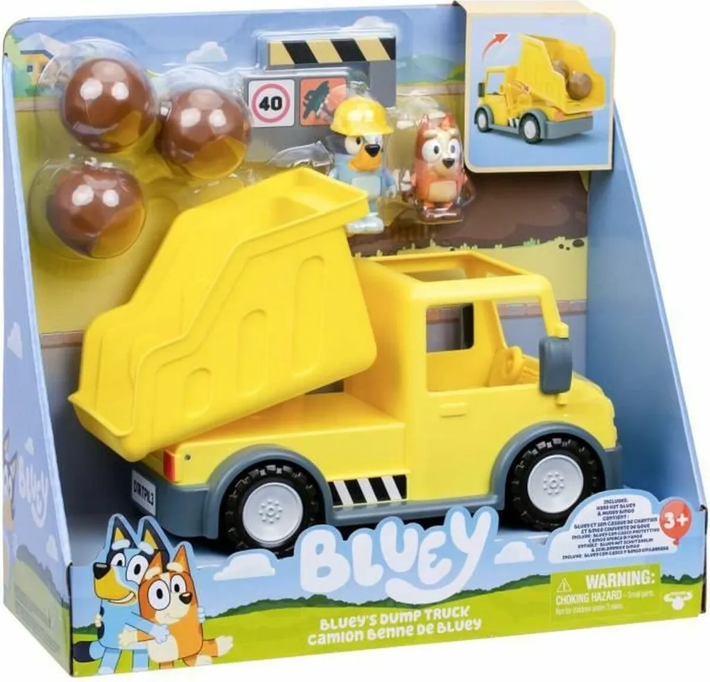 Voiture Bluey avec Toit Ouvrant et Figurines pour Jouer au Camping