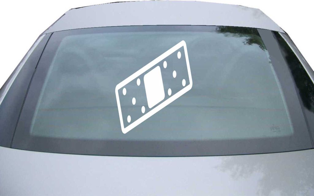 Indigos UG - Aufkleber Heckscheibe & Motorklappe DE2177 - weiß - 600x257 mm - JDM Pflaster - Auto Scheiben Fenster Heckklappe Tuning Racing JDM - ...