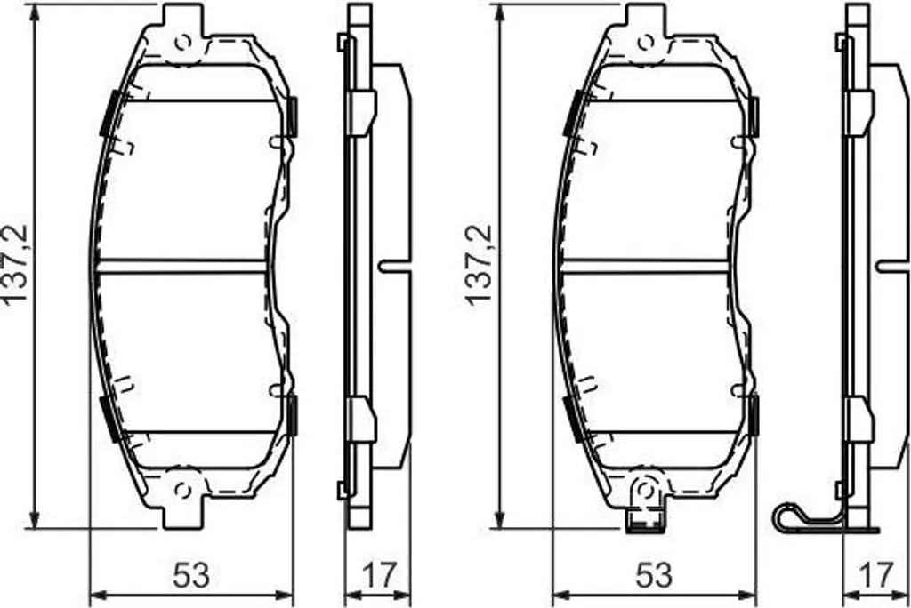Jeu de plaquettes de frein à disque Bosch compatible Nissan Tiida